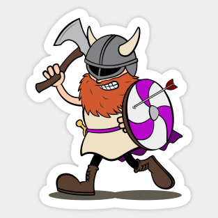 Viking Berserker Cartoon (Player 6 / pink version) Sticker